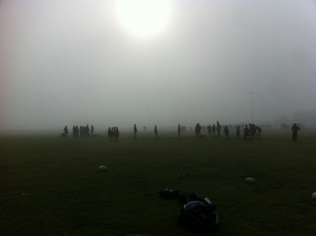 Silent Sunday, My Sunday Photo, misty morning, rugby