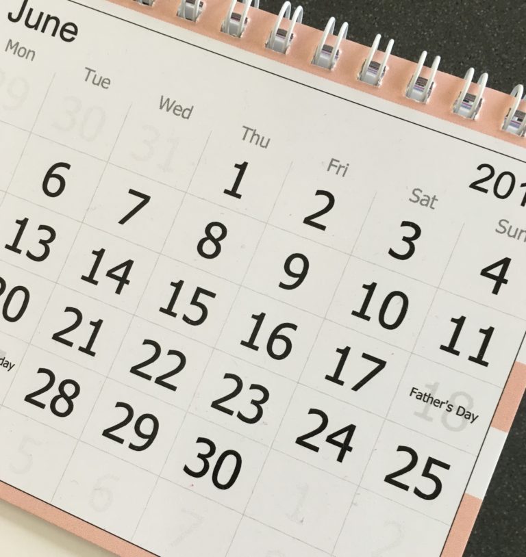 Calendar, June, This week, last week