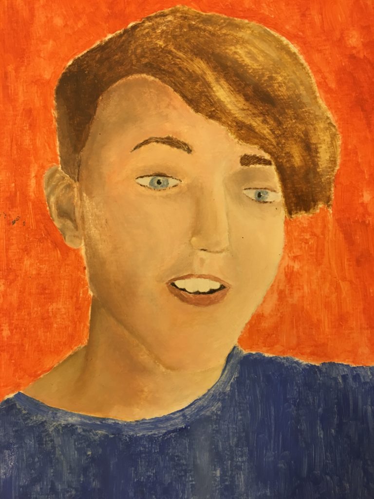 self portrait, son, artwork, oil painting, Silent Sunday, My Sunday Photo