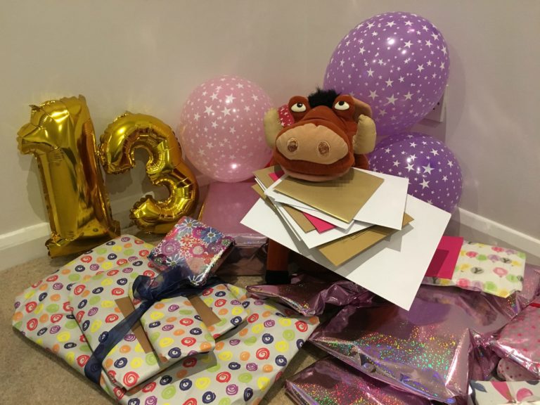 Birthday presents, 13th birthday, Pumba, Silent Sunday, Sunday Snap