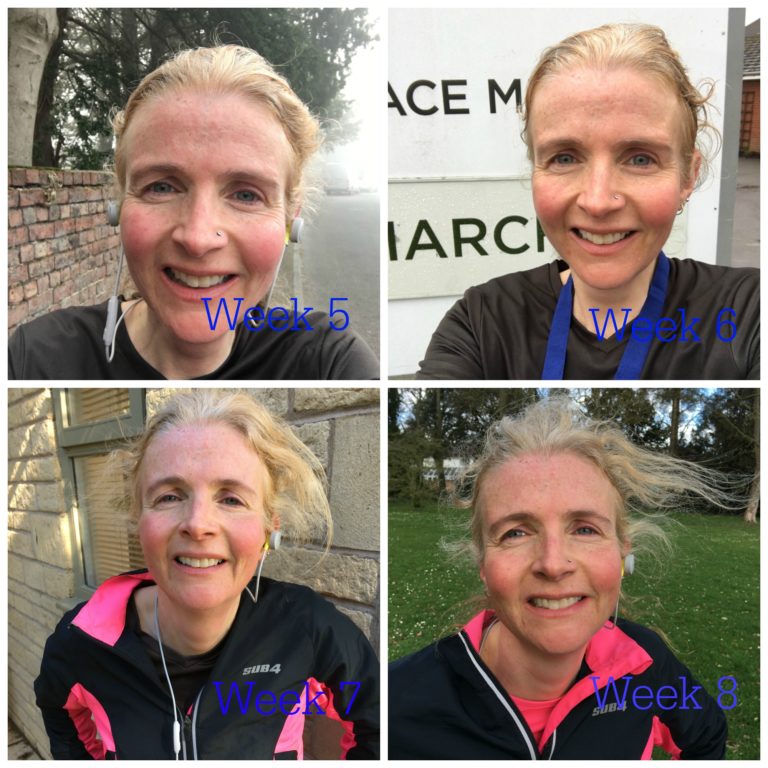 Marathon training, Running, Marathon training weeks 5 to 8