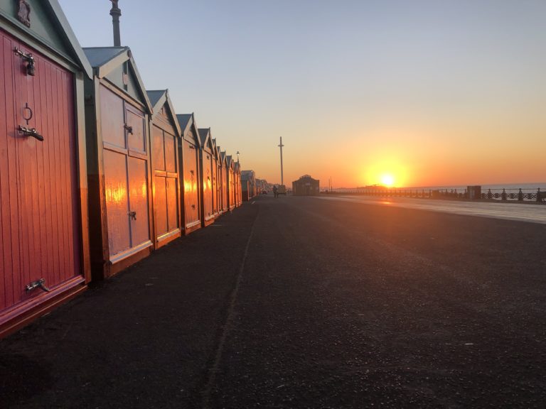 Sunrise, Brighton, Hove, Beach huts, Silent Sunday, My Sunday Snapshot
