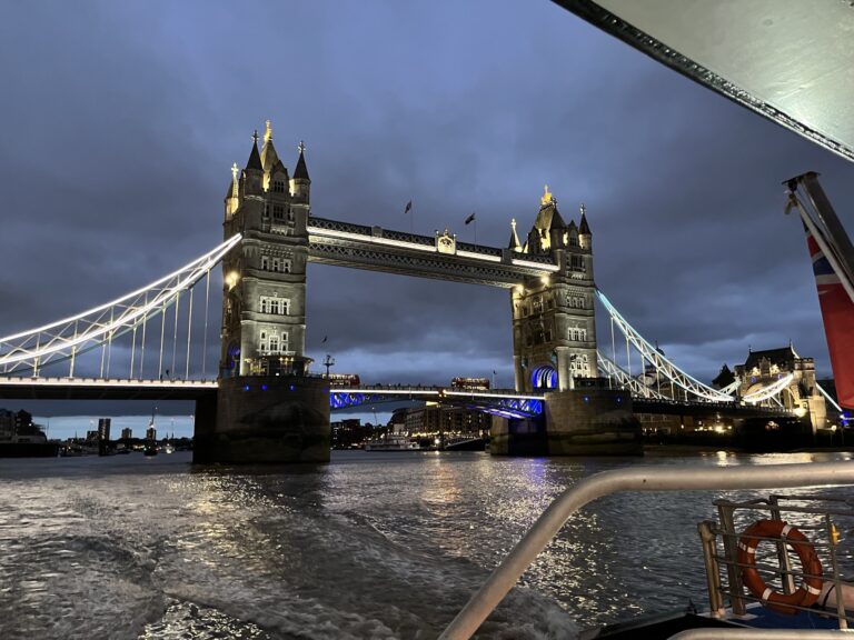 Tower Bridge, London, River Thames, London at night, Boat trip