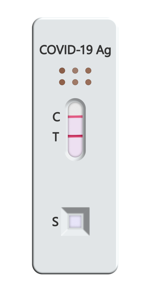 Lateral flow test, Positive Covid test, Positive Covid-19 test