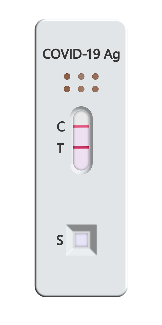 Lateral flow test, Positive Covid test, Positive Covid-19 test
