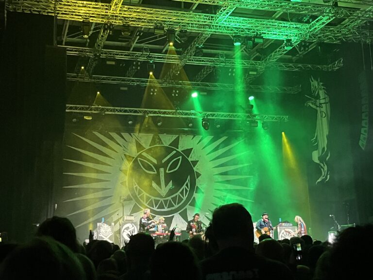 Levellers at Wolverhampton Civic Hall, Levellers, Wolverhampton, Live music, A band are on stage in front of a big crowd and they are lit by green and yellow lights, Silent Sunday, My Sunday Photo