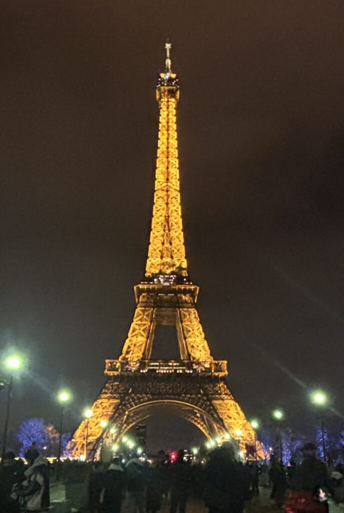 Eiffel Tower, Paris, France, Silent Sunday, My Sunday Photo, The Eiffel Tower is lit up with golden light in front of a dark night sky